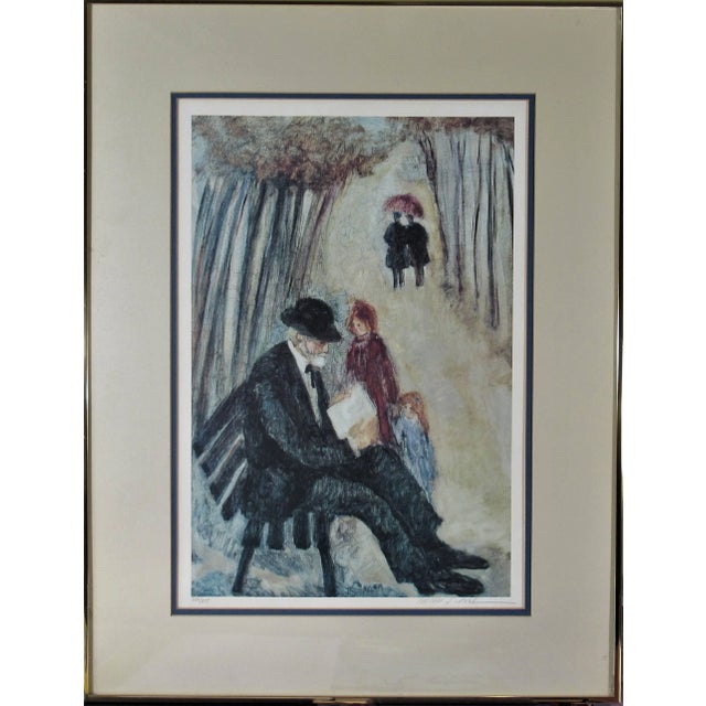 絵画 Barbara Wood Finely Framed and Matted Lithograph by Barbara Wood Woman