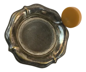1940s Bakelite Silverplate Tea Strainer