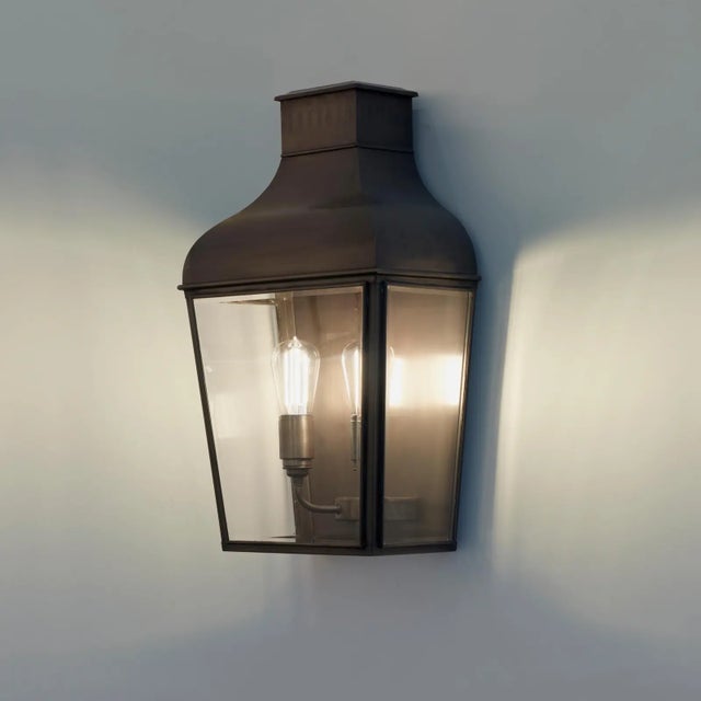 Contemporary Tekna Montrose City-C Wall Light With Dark Bronze Finish and Clear Glass For Sale - Image 3 of 5