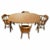 Vintage Mid-Century "Colonial Revival" Hard Rock Dining Suite - 7 Pieces For Sale - Image 4 of 10