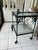 Art Deco Vintage Black Wrought Iron Bar Cart, Woodard Attributed For Sale - Image 3 of 10