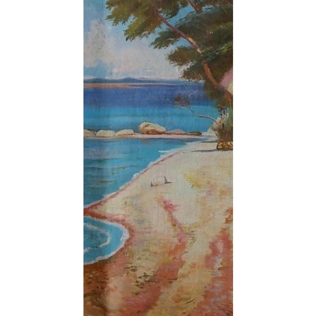 1970s 1970s Impressionism Seascape Oil Painting, Original Ukrainian Art 215-102 For Sale - Image 5 of 6