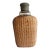 1900s Edwardian Wicker Covered Glass Liquor Flask For Sale
