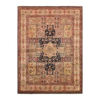 Pasargad Home Agra Lamb's Wool Area Rug, 9' 2" X 12' 2", Navy For Sale