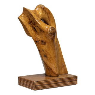 Abstract Organic Wood Sculpture by H. Hinfelaar, Netherlands, 1980s For Sale