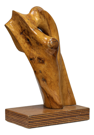 Abstract Organic Wood Sculpture by H. Hinfelaar, Netherlands, 1980s
