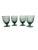 Farmhouse Vintage Pale Green Pressed Glass Large Wine Goblets - Set of 4 For Sale - Image 3 of 4
