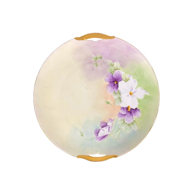 Hand-Painted Made in Prussia, Austria, Japan Floral Porcelain Plate Mixed Collection For Sale - Image 12 of 15