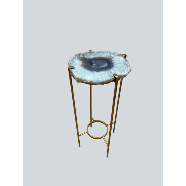Unusual Modern Handcrafted Geode Drinks Table For Sale - Image 4 of 6