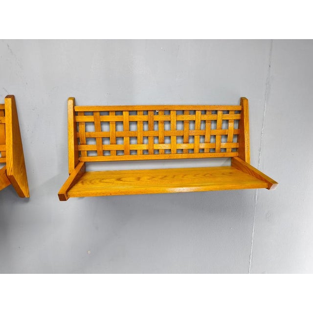 Mid-Century Modern Folding Wall Shelves from Uluv, Czechoslovakia, 1960s, Set of 2 For Sale - Image 3 of 11