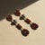 Not Yet Made - Made To Order Garnet & Pearl Drop Earrings Studs, Silver, Gold, Pair For Sale - Image 5 of 9