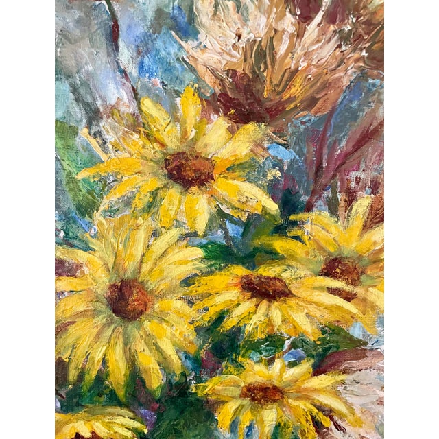 Here is a stunning fine art painting, signed by "Jane Schoepflin - 67." It is framed in a wood frame with a linen mat and...