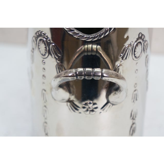Antique French Silver Plate Divided 3 Bottle Champagne Wine Cooler Bucket For Sale - Image 13 of 16