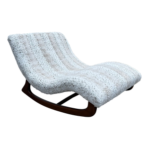 1960s Reupholstered Adrian Pearsall Rocking Wave Chaise Lounge