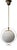 Scandinavian Functionalist Pendant Globe Lamp in Glass and Brass, Sweden, 1930s For Sale