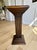 Vintage Dark-Stained Pencil-Reed Rattan Pedestal / Plant Stand / Drink Table For Sale - Image 9 of 9