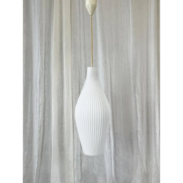 Vintage Opal Glass Pendant Lamp by Aloys F. Gangkofner for Peill & Putzler, 1950s For Sale - Image 13 of 13