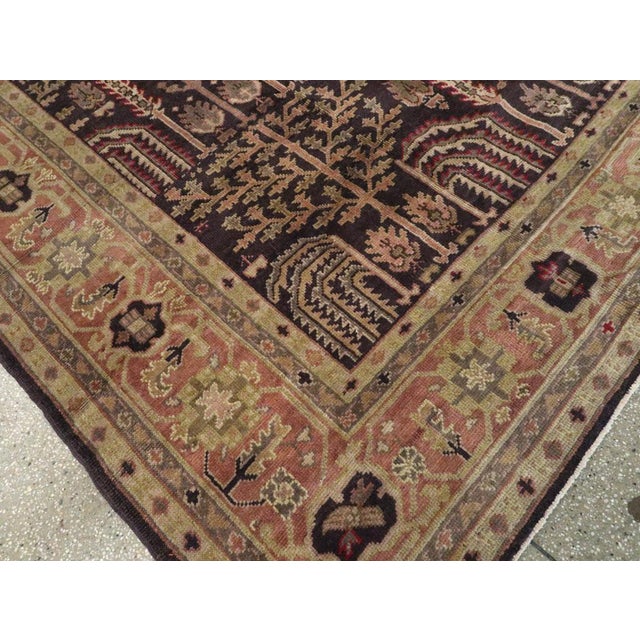 Textile Galerie Shabab Collection Early 20th Century Turkish Oushak Room Size Carpet For Sale - Image 7 of 8