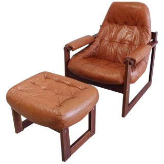 Percival Lafer Chair & Ottoman For Sale