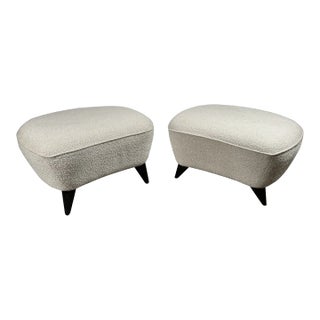 Early 21st Century Vladamir Kagan Barrel Foot Stools - Set of 2 For Sale