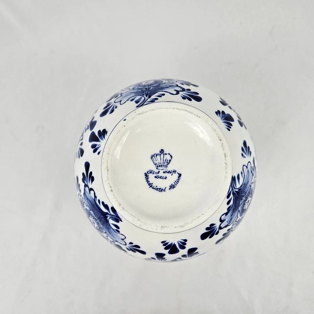 Delft Vintage Delft Blue Tulipiere Vase For Sale - Image 4 of 6