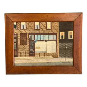 Finger Lakes Telephone Corporation Building Facade Painting, Marcellus New York, 1956, Framed