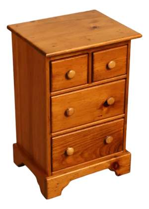 Rustic Pine Four-Drawer Nightstand