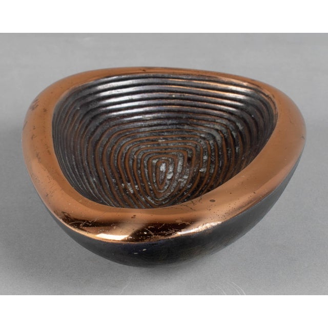 Mid-Century Modern Ben Seibel Copper Jenfred-Ware Thumbprint Bowl For Sale - Image 3 of 15