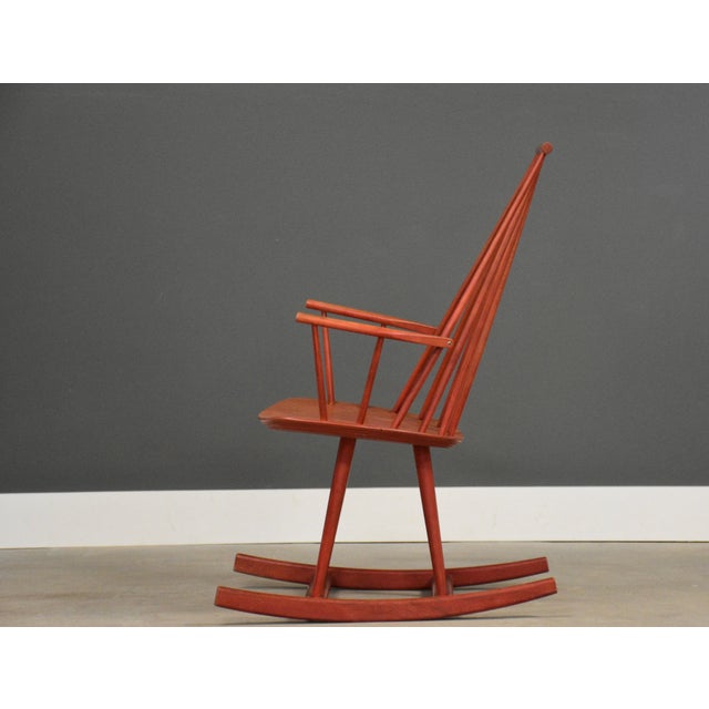Mid-Century Modern 1960s Danish Modern Rocking Chair by Jorgen Baekmark for FDB Mobler For Sale - Image 3 of 11