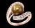 10 MM Chocolate Tahitian Pearl and Diamond Cocktail Ring 14 Karat Gold For Sale - Image 16 of 18