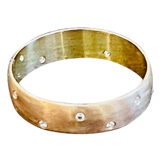 12 Flush Set Bezel Diamond Eternity Wedding Band in 14 Karat Yellow Gold For Sale