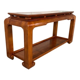 Late 20th Century Chinoiserie Style Ming Entry Console Sofa Table For Sale