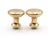 Traditional Pair of Classic 0.875 In. Brass Cabinet Drawer Knobs For Sale - Image 3 of 4