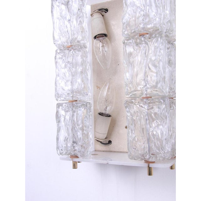 Metal Vintage Italian Murano Glass Wall Sconce from Barovier & Toso, 1950s For Sale - Image 7 of 8