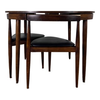 Mid Century Modern Dining Table & Nesting Chairs For Sale