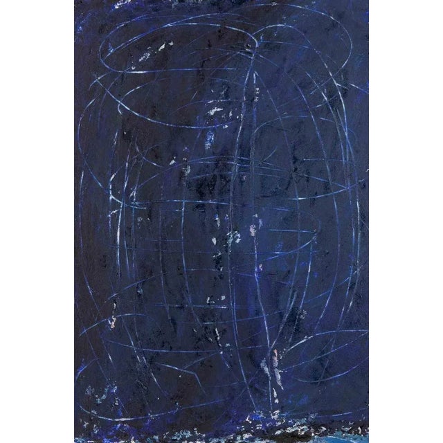 Pierre Mantra, Abstract Composition, Oil Painting, 1970s For Sale - Image 4 of 6