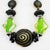 Contemporary Angela Caputi Black and Green Resin Beaded Choker Necklace For Sale - Image 3 of 10