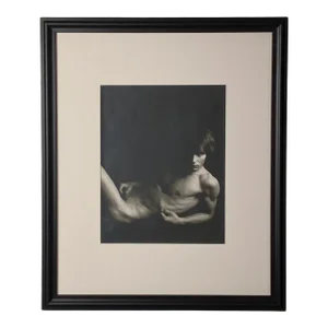Vintage Art Photograph of a Reclining Male