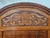 French 1920s Solid Oak Bed Frame Carved Floral Design Full / Queen Adaptable For Sale - Image 4 of 17