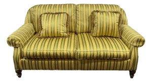 Sherrill Loveseat / Sofa With Fine Striped Upholstery