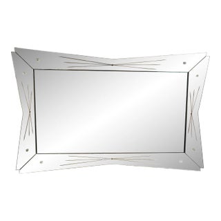 Modern Mid Century Starbust Venetian Mirror For Sale