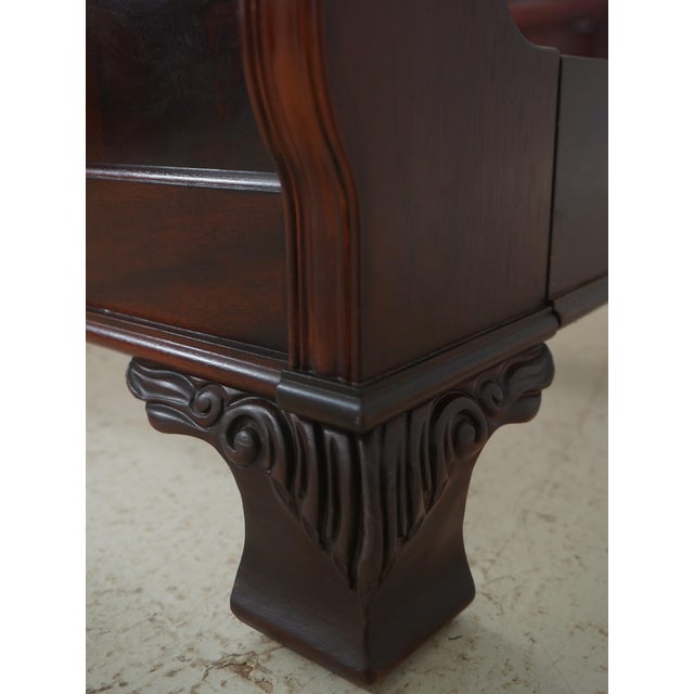 Thomasville Flame Mahogany Queen Size Sleigh Bed For Sale - Image 12 of 16