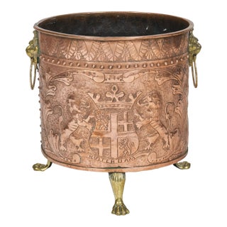 Large Dutch Round Copper Bucket For Sale