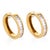 Contemporary Vintage 1.90 Carat Diamond 18k Yellow Gold Hoop Earrings, A Pair For Sale - Image 3 of 7