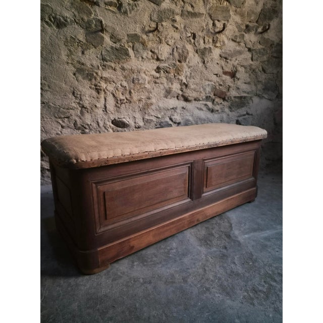 Antique French Oak Storage Bench, 1800s For Sale - Image 12 of 18