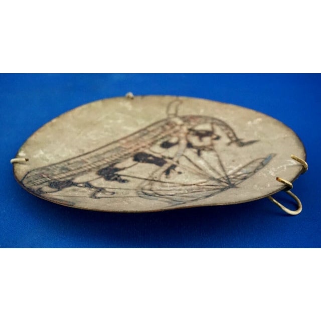 1920s Fire-Enamelled Copper Plate with Odyssey Ulysses Voyage Motig from B.M.B. Manufacture, Florence, 1920s For Sale - Image 5 of 18