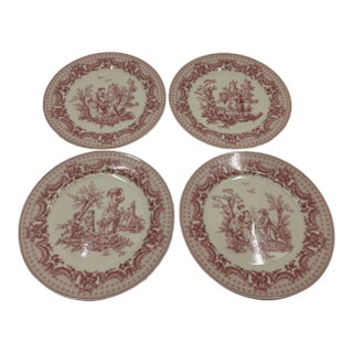 Vintage I. Godinger & Co. Transferware Dessert Plates- Set of 4 For Sale