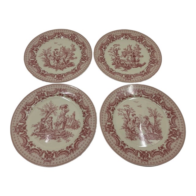Vintage I. Godinger & Co. Transferware Dessert Plates- Set of 4 For Sale