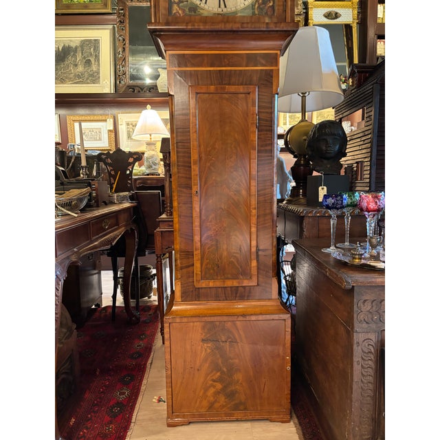 Wood Antique Scottish Mahogany Grandfather Longcase Clock by David Wilson, Stewarton, C. 1860 [Lc] For Sale - Image 7 of 12