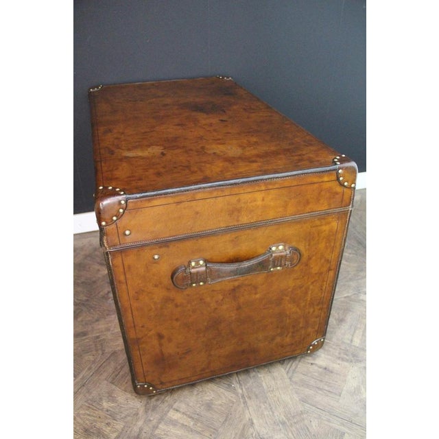 Antique Leather Courier Trunk from Louis Vuitton, 1890s For Sale - Image 10 of 18